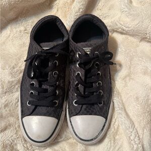 Converse Black  Low-Top Lace-Up Sneakers